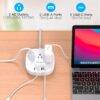 1746316677_71MQNPITHoL._AC_SL1500_.jpg One Beat Flat Plug Power Strip, 5ft Flat Extension Cord, 3 Outlets 4 USB Ports (2 USB C) 22.5W/4.5A Desktop Charging Station Power Strip No Surge Protection, Cruise Ship Dorm Room Travel Essentials