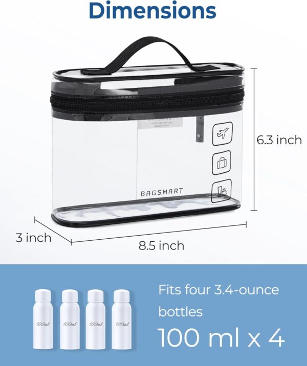 1746448772_71b5dotAerL._AC_SL1500_.jpg BAGSMART TSA Approved Toiletry Bag, 3 Pack Clear Makeup Cosmetic Bag Organizer, Quart Size Travel Bag for Toiletries, Carry-on Travel Accessories Essentials, Black-3pcs