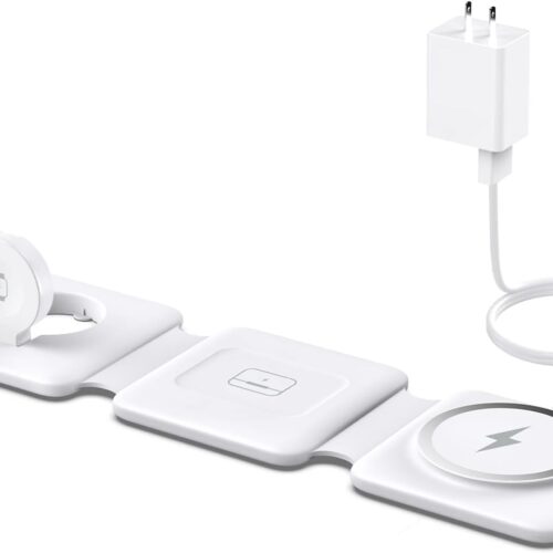 41SmUWgXz9L._AC_SL1332_.jpg Charging Station for Apple Multiple Devices – 3 in 1 Foldable Magnetic Wireless Charger Dock – Travel Charging Pad for iPhone 16 15 14 13 12 Pro Max Plus Watch & Airpods