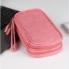 HORNO Travel Cord Organizer，Electronics Accessories Organizer Pouch Bag for Charger,USB Cable,Business Travel Gadget Bag ﻿ (Pink)