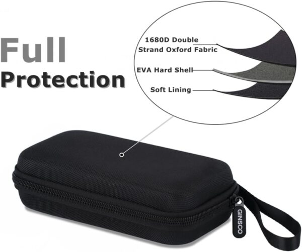 514Z6EC71tL._AC_SL1126_.jpg Ginsco Hard Shell Protection Case Electronic Accessories Organizer Pouch for MacBook Air/pro Adapter Chargers Cables Power Bank, for Sandisk Portable SSD Flash Disk SD Card (Black)