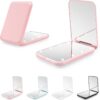 5161Wy-5OoL._AC_SL1500_.jpg Compact Mirror, 1X/3X Magnification LED Pocket Mirror with Nternal BIattery, Mini Mirror for Purse, Pocket,Travel and Present (Pink)
