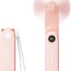 516LOFEpwqL._AC_SL1500_.jpg SWEETFULL Portable Handheld Mini Fan with LED Display, 2-in-1 Personal Foldable USB Rechargeable Hand Held Fan & Flashlight for Travel, Lash Eyelash, Cute Small Pocket for Women, Girls