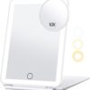 51IJs2pLdaL._AC_SL1500_.jpg Rechargeable Makeup Mirror for Travel, Vanity Mirror with 80LEDs, 3 Color Light, 2000mAh Battery, Portable Ultra Slim Lighted Mirror, Travel Essential