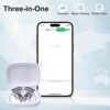 51JMMVKsrAL._AC_SL1001_.jpg One-Click Translator Earbud, Language Translator Earbuds, A38 Wireless Translation Earbuds Real Time, AI Translation Earbuds, OWS Ear Bud Translator Device for Business Travel (White)