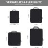 51RbUTqJDKL._AC_SL1500_.jpg BAGAIL 4 Set/6 Set/8 Set Compression Packing Cubes Travel Accessories Expandable Packing Organizers(Black ClothPattern 4 Set)