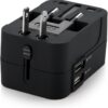 51npf4D9aFL._AC_SL1000_.jpg Travel Adapter, JOOMFEEN Worldwide All in One Universal Power Wall Charger AC Power Plug Adapter with Dual USB Charging Ports for USA EU UK AUS Cell Phone Laptop (Black)