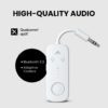 51oGJebd00L._AC_SL1024_.jpg Avantree Relay - Premium Airplane Bluetooth 5.3 Adapter, Supports 2 AirPods or Headphones with aptX Adaptive, 3.5mm AUX Jack Wireless Audio Transmitter for Planes, Travel, TV (White)