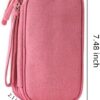 HORNO Travel Cord Organizer，Electronics Accessories Organizer Pouch Bag for Charger,USB Cable,Business Travel Gadget Bag ﻿ (Pink)