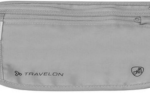51uMr0piXDL._AC_SL1000_.jpg Travelon Rfid Blocking Undergarment Waist Pouch Travel Wallet, Gray, One Size