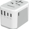 51xfgt2jIcL._AC_SL1500_.jpg TESSAN Universal Travel Adapter, International Power Adapter 5.6A 28W 3 USB C 2 USB A Ports, Travel Worldwide Plug Adaptor, Outlet Wall Charger for Europe UK EU AUS (Type C/G/A/I)