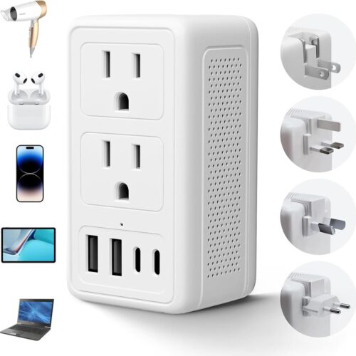 61-5wz8x1DL._AC_SL1500_.jpg Mapambo 2000W 220V to 110V Voltage Converter US to Europe, Power Converter European Travel Converter for Hair Dryer, Power Converter Adapter Combo with Type C USB A for 150+ Countries (White)