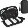 6101virzQ1L._AC_SL1500_.jpg Ginsco Hard Shell Protection Case Electronic Accessories Organizer Pouch for MacBook Air/pro Adapter Chargers Cables Power Bank, for Sandisk Portable SSD Flash Disk SD Card (Black)