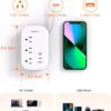 610QeyAsm2L._AC_SL1500_.jpg BESHON Flat Plug Power Strip, 3 Outlets with 3 USB Ports(2 USB C), Ultra Flat 3.2ft Wrapped Around Extension Cord for Cruise Ship, Travel, Dorm Room Essentials