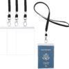 611uFldVdCL._AC_SL1500_.jpg 3 Pack 4x6inch Extra Large Passport Holders ID Badge PVC Card Holder with Black Lanyards, Clear Passport Cover Waterproof Lanyard Card Holder Passport Sleeve Protector for Cruise Credit Card Ticket