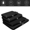 612YtBUCXhL._AC_SL1500_.jpg BAGAIL 4 Set/6 Set/8 Set Compression Packing Cubes Travel Accessories Expandable Packing Organizers(Black ClothPattern 4 Set)