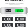 BAGAIL Digital Luggage Scale, 110lbs Hanging Baggage Scale with Backlit LCD Display, Portable Suitcase Weighing Scale, Travel Luggage Weight Scale with Hook, Strong Straps for Travelers