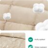 BAGSMART Puffer Travel Duffel Bag, Small Gym Bag for Women, Water-resistant Weekender with Shoe Compartment, Camel