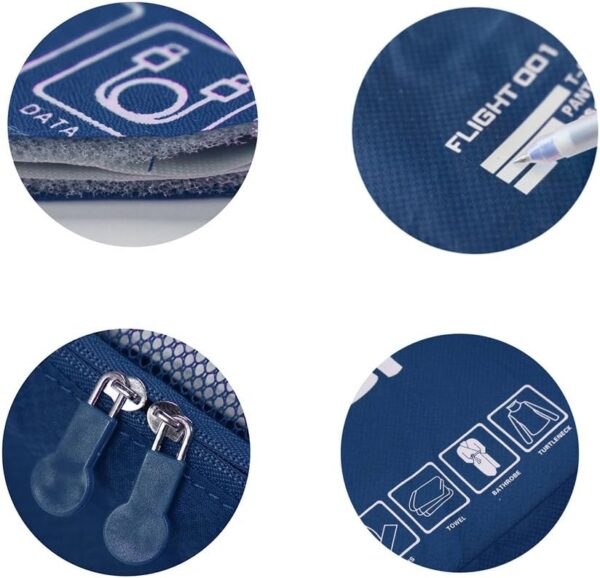 613j4s9jZGL._AC_SL1000_.jpg Packing Cubes Set Travel Luggage Organizers Suitcase Lightweight Accessories Navy Blue