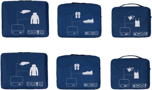 616rSP0SUvL._AC_SL1000_.jpg Packing Cubes Set Travel Luggage Organizers Suitcase Lightweight Accessories Navy Blue