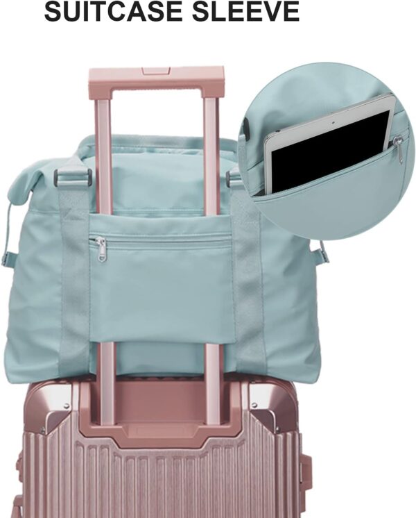 61975Y1NDcL._AC_SL1500_.jpg Sport Travel Duffle Bag Large Gym Tote Bag for Women, Weekender Carry on Bag for Airplane, Ladies Beach Overnight Bag Waterproof Luggage Bag with Wet Pocket