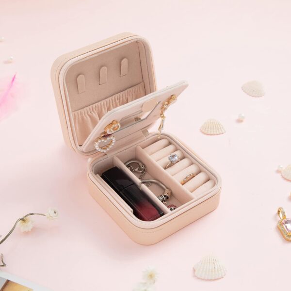 61A1SndTVWS._AC_SL1500_.jpg KElofoN Travel Jewelry Case and Organizer with Mirror - Gift for Women and Girls