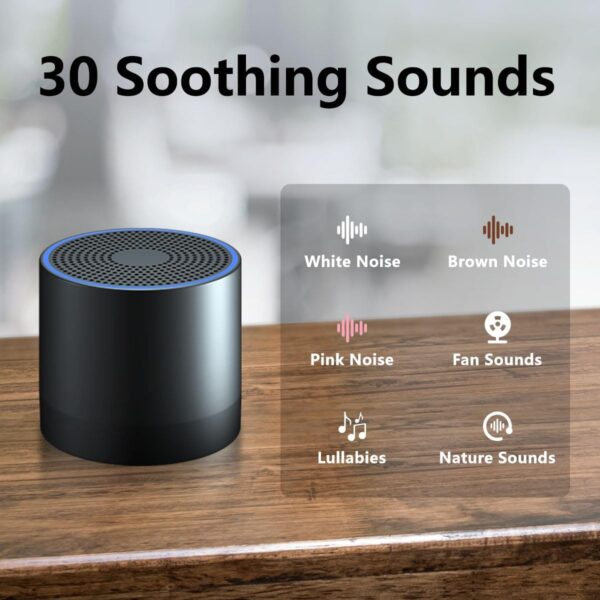61DXzjhuceL._AC_SL1200_.jpg Portable Sound Machine Mini White Noise Machine with 30 Soothing Sounds for Newborn Kids Adults Rechargeable Sleep Brown Noise Machine with 4 Timers Memory Function for Travel Camping Home and Office