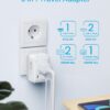 61Dvafmd5vL._AC_SL1500_.jpg 1 Pack European Travel Plug Adapter, VINTAR Foldable International Power Plug with 2 AC Outlets 3 USB Ports(2 USB C), Type C Travel Essentials Charger for US to Most of Europe EU Italy Spain France