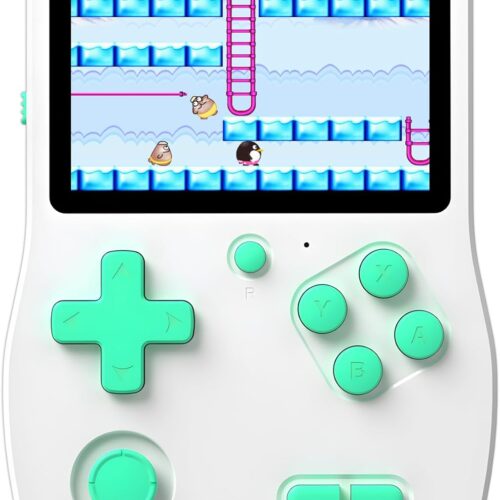 61FDzDZWXRL._AC_SL1500_.jpg 32 Bit Handheld Games for Kids Preloaded 139 Video Games, Portable Video Gaming Player with 3.0″ IPS Screen and Rechargeable Battery, Mini Travel Games Electronic Gifts Toys for Boys Girls, White