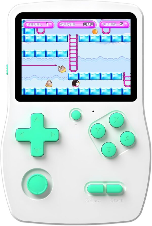 61FDzDZWXRL._AC_SL1500_.jpg 32 Bit Handheld Games for Kids Preloaded 139 Video Games, Portable Video Gaming Player with 3.0" IPS Screen and Rechargeable Battery, Mini Travel Games Electronic Gifts Toys for Boys Girls, White