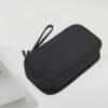Electronics Organizer Travel Case, 2 Pack Electronic Accessories Carry Case, Waterproof Cable Organizer Bag for Cable, Cord, USB Charger, Phone, Power Bank, Earphone (Small+Big, Black)