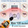 61JNq9K-FfL._AC_SL1000_.jpg 135dB Remote Motion Sensor Alarm Loud Sound for Garage, Shed. Portable Battery Operated Keypad Alert for Travel, Camp. Freestanding Indoor Home Security Motion Detecting Siren. Cordless or USB Power