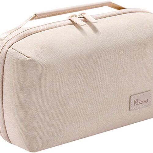 61L-0ljA7gL._AC_SL1000_.jpg Kaxich Travel Electronics Organizer, Electronics Accessories Bag Portable Cable Organizer Case Waterproof Universal for Adapters Memory Cards, USB Cables (Beige)