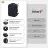 61LwC-EdiDL._AC_SL1500_.jpg ECOHUB Travel Backpack 18x14x8 Spirit Airlines Personal Item Bag Carry On Backpack 13 Pockets Large Work Casual Daypack for men Airline Approved Waterproof Gym Backpack with Charging Port, Black