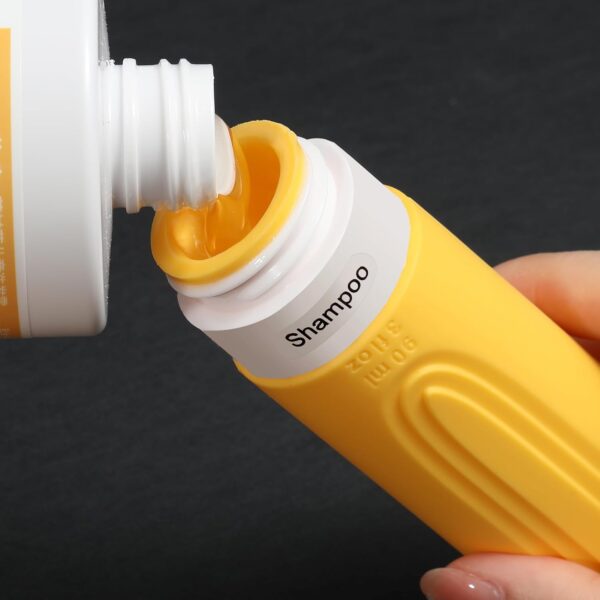 Travel Bottles for Toiletries, 5 Pack TSA Approved Travel Size Containers, 3oz Leak Proof Refillable Travel Accessories for Shampoo Conditioner, BPA Free Travel Bottles with Toiletry Bag