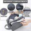 Travel Toiletry Bag for Men Hanging Dopp Kit Waterproof Shaving Bag Dry and Wet Dry Wet Separate Men Accessories Travel Pouch (B-Grey)