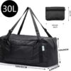 HOLYLUCK Foldable Travel Duffel Bag For Women & Men Luggage Great for Gym (black) One_Size