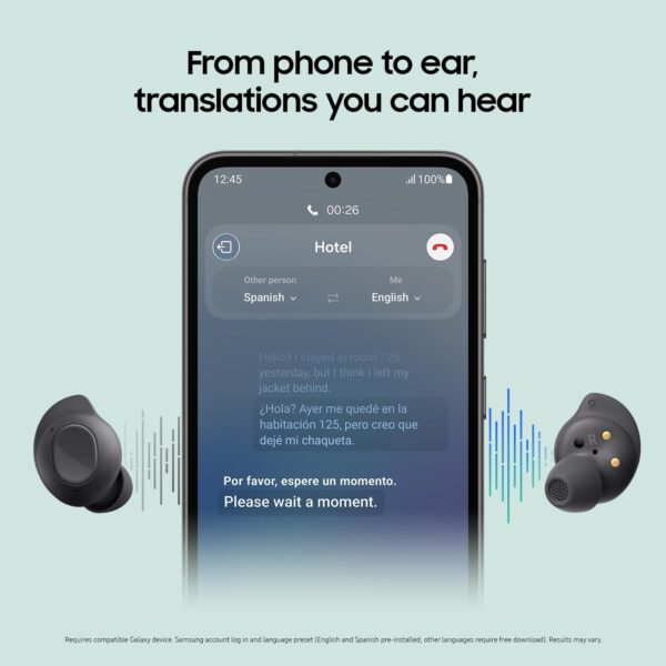 Samsung Galaxy Buds FE True Wireless Bluetooth Earbuds, Comfort and Secure in Ear Fit, Auto Switch Audio, Touch Control, Built-in Voice Assistant, Graphite [US Version, 1Yr Manufacturer Warranty]