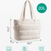 61QuQ4KIOEL._AC_SL1500_.jpg BAGSMART Tote Bag for Women, Lightweight Puffy Tote Bag with Compartments, Quilted Shoulder Bag Handbag for Travel, Work