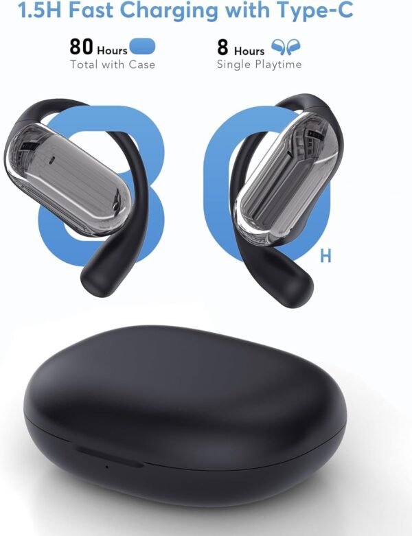 AI Language Translation Earbuds Real-Time, 144 Languages & Accents, Audifonos Traductores Inglés Español, Compatible with iOS & Android, Ideal for Travel, Business, Learning (Deep Black)