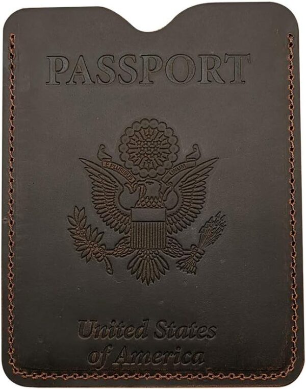 61SFOa1VgL._AC_SL1000_.jpg Leather Passport Cover - Passport Holder Case for Men & Women - Brown