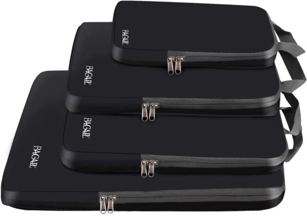 61TNS6K2LEL._AC_SL1500_.jpg BAGAIL 4 Set/6 Set/8 Set Compression Packing Cubes Travel Accessories Expandable Packing Organizers(Black ClothPattern 4 Set)