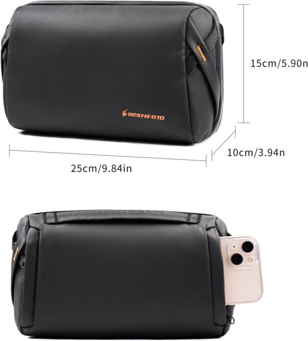 61TR5sukoHL._AC_SL1500_.jpg Besnfoto Tech Pouch Electronic Organizer Accessory Bag Waterproof Travel Portable Carrying Case for Cables, Camera Batteries, Photography card, MaceBook Charger