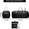 61V0tm0pzOL._AC_SL1500_.jpg Foldable Duffel Bag 30" / 75L Lightweight with Water Rresistant for Travel-Black