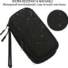 Electronics Organizer Travel Case, 2 Pack Electronic Accessories Carry Case, Waterproof Cable Organizer Bag for Cable, Cord, USB Charger, Phone, Power Bank, Earphone (Small+Big, Black)