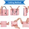 61WHA80crL._AC_SL1500_.jpg 4PCS Foldable Travel Duffel Bag Tote Carry on Luggage Bag Spirit Airlines Personal item Sports Gym Bag Water Resistant Weekender Overnight Bags for Women and Men (Mix Colors)