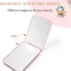 61WO6ocZYyL._AC_SL1500_.jpg Compact Mirror, 1X/3X Magnification LED Pocket Mirror with Nternal BIattery, Mini Mirror for Purse, Pocket,Travel and Present (Pink)