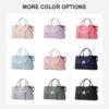 61WUFFCzPL._AC_SL1500_.jpg Sport Travel Duffle Bag Large Gym Tote Bag for Women, Weekender Carry on Bag for Airplane, Ladies Beach Overnight Bag Waterproof Luggage Bag with Wet Pocket