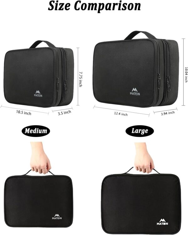 61WmwxjjPkL._AC_SL1500_.jpg MATEIN Electronics Organizer Travel Case, Water Resistant Cable Organizer Bag for Travel Essentials, Gifts for Men, Storage Bag as Accessories for Phone, Cord, Tablet, Black