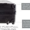 Samsonite Golf 6850 Hard Case Golf Travel Bag, Lightweight & Durable ABS Shell, Multi-Directional Wheels